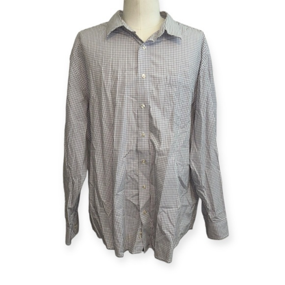 5/$30 🎈 George mens 3XL plaid button‎ down shirt